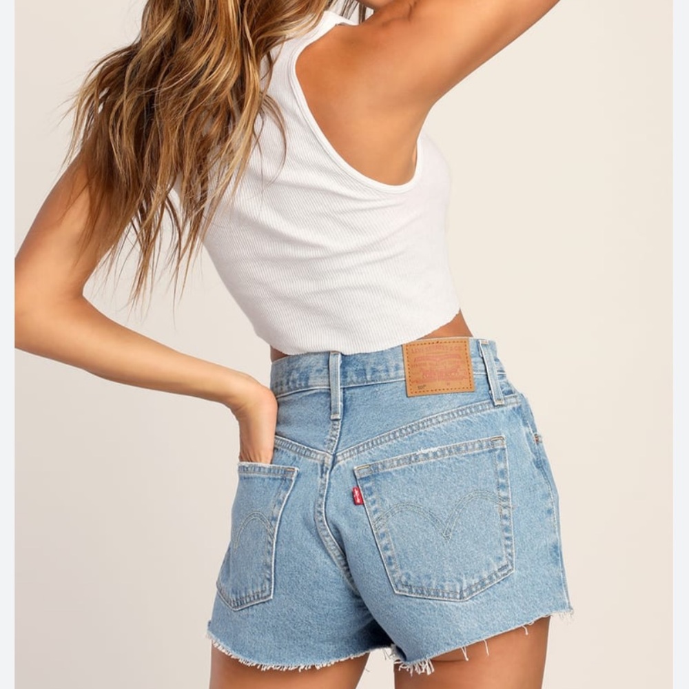Levi's Women's Blue Denim Shorts 501 Sz 29